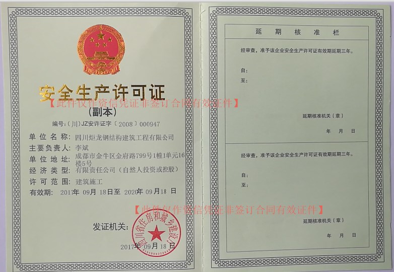 Work safety license