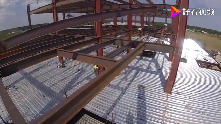 On site installation video of steel structure